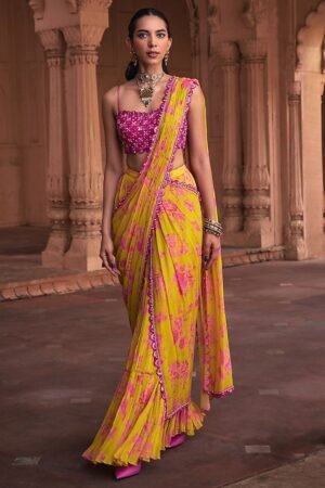 Vibrant Floral Saree
