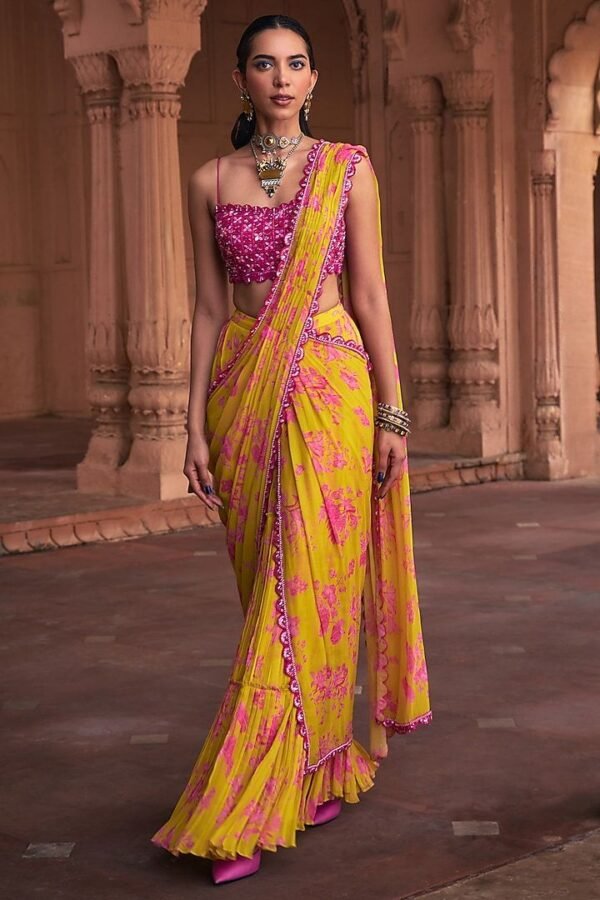 Vibrant Floral Saree