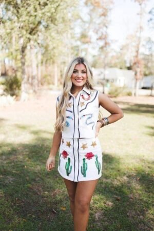 Desert Bloom Handcrafted Western-Inspired Co-ord Set