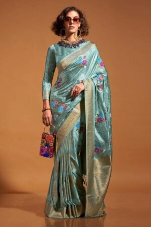 Floral Embroidered Saree