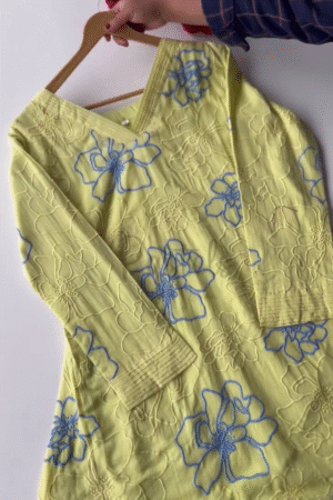 Women’s Green & Blue Printed Kurti with Palazzos – Refreshingly Elegant