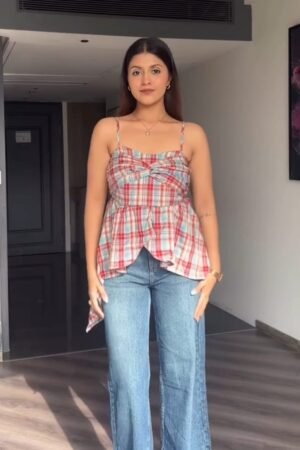 Plaid Checkered Top
