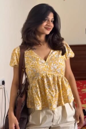 Yellow Floral Top