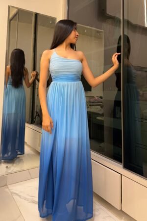 Ombre Blue Maxi Dress