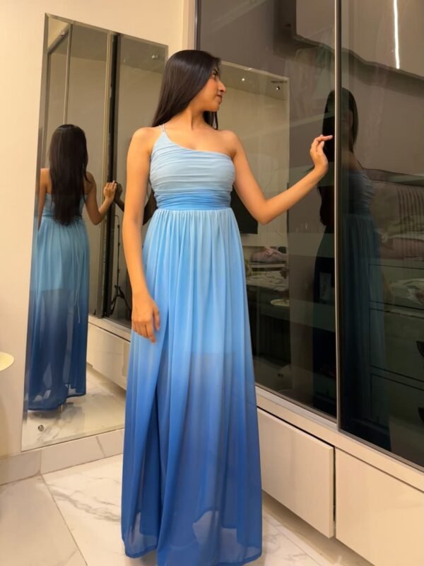 Ombre Blue Maxi Dress