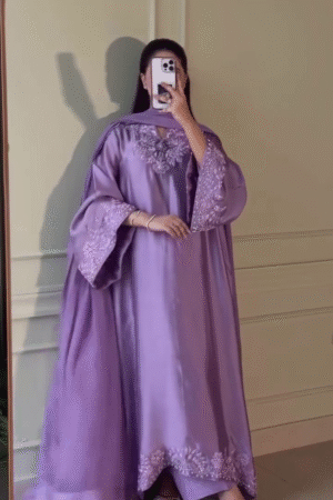 Fashion Embroidered Women Self-Design A-Line Kurta Silk Blend Kurti and Pants Set