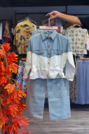 White Denim Hoodie Jacket MLC