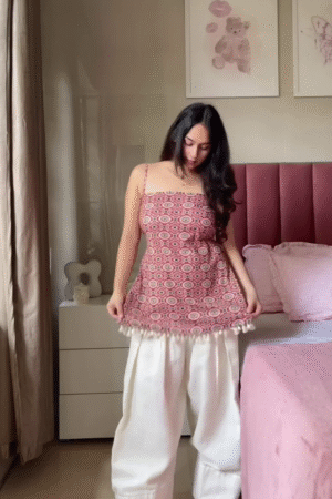 Cotton Sleeveless Shell Short Kurti