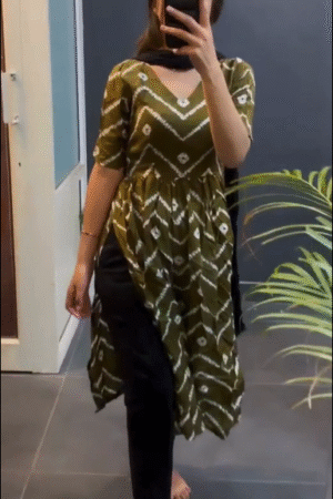 Greeen Kurta Set Of Women