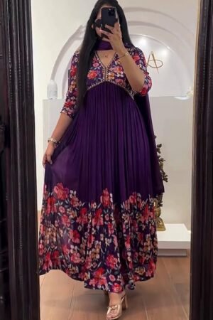 Purple Kurta Set Of Women