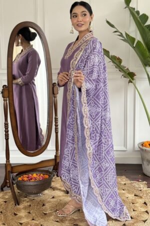 Purple Kurta Set Of Women
