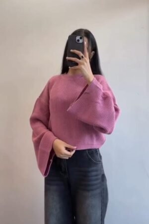 Cozy Pink Oversized Sweater
