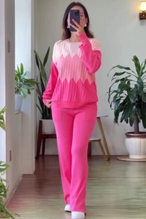 Pink Ombre Knitted Co-ord Set