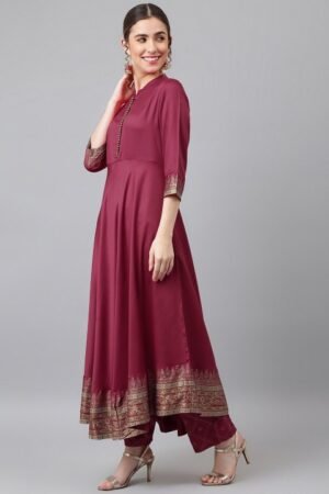 Maroon Kurta Set For Women
