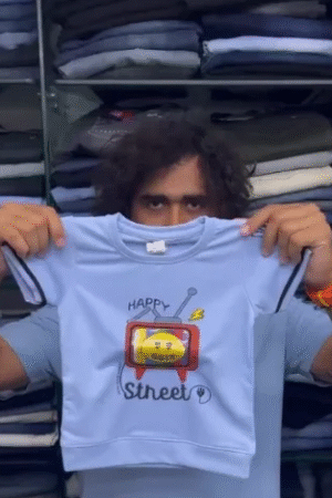 Light Blue “Happy Street” Printed Kids’ T-Shirt