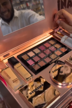 Luxury Glow Pro Makeup Kit with LED Mirror – Complete Glam Vanity Set