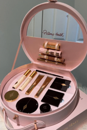 Luxury Round Vanity Makeup Kit – All-in-One Elegant Beauty Set