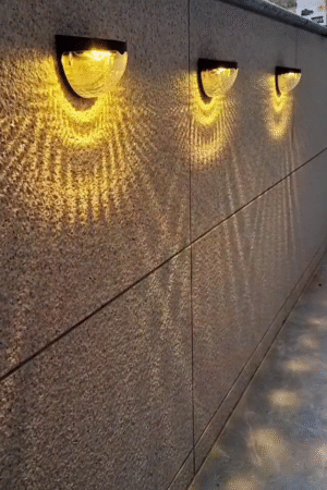 Solar LED Wall Light with Warm Glow