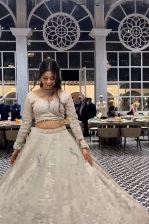 Ivory Embroidered Bridal Lehenga Set