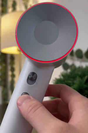 Smart Temperature Control Hair Dryer with LED Ring & Multiple Heat Settings