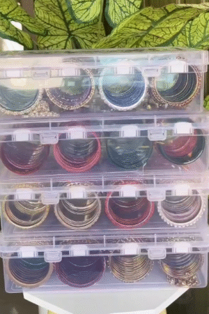 4-Layer Transparent Jewelry Organizer Box – Bangle & Accessories Storage Case